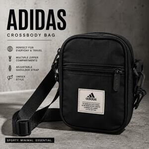 Adidas Black Festival Crossbody Utility Bag Mini Shoulde